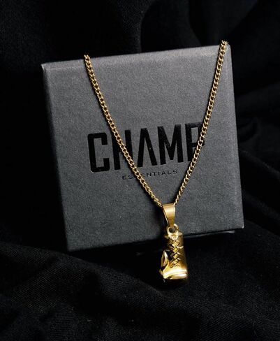 Golden Boxing Glove Pendant Necklace - For Men and Women in Saudi Arabia