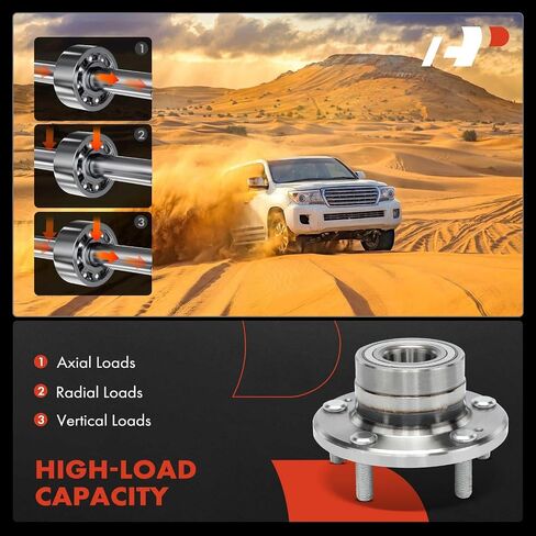 A-Premium 2 X Beach Wheel Wheel and Hub Assembly مع 5-Lug متوافق مع دودج ستولت 1991-1996 و Mitsubishi 3000GT 1991-1999 ، FWD in Saudi Arabia