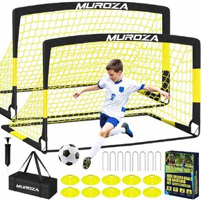 Soccer Goals for Backyard Set, 1 Pack 6x4ft Portable Pop Up Soccer Nets with Soccer Ball, Cones, Complete Training Equipment for Youth, Toddler Outdoor Sports Games in Saudi Arabia