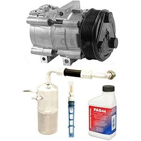 طقم ضاغط A/C-مع الضاغط ، ومراكم ، وأنبوب الفتحة ، والزيت ، والحلقات O-متوافقة مع 1998-2002 Ford F-150 5.4L 4.6L V8 (من 4/23/1998) in Kuwait