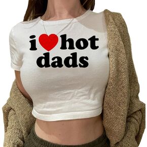 Y2k Baby Tee Shirts for Women Funny Letter Graphic Crop Tops Slim Fit Teen Girl Aesthetic Grunge T-Shirt in Saudi Arabia
