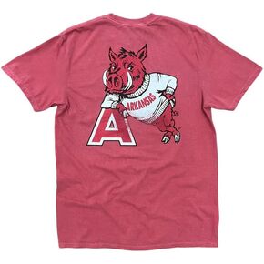 Arkansas Razorback Leaner Tee, Officially Licensed NCAA, 100% Cotton, Men's and Women's SM-2XL in Kuwait