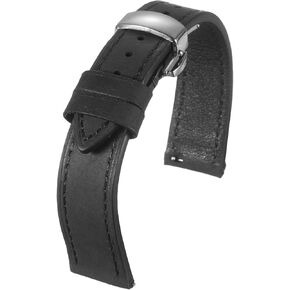 HARFINGTON Leather Watch Band Vintage Watch Strap Quick Release Wristband Replacement Bands with Stainless Steel Butterfly Buckle for Men and Women in Saudi Arabia