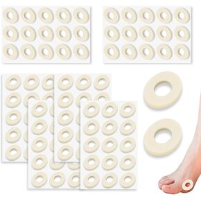 90 Pcs Corn Cushions for Toes and Feet, Round Shapes Self-Stick Adhesive Latex Foam Pads, Corns, Blisters and Feet From Pressure and Friction, Callus Cushions for Foot Comfort and Pain Relief in Kuwait