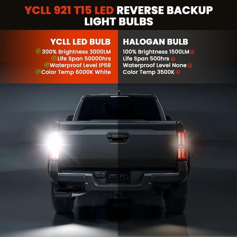 YCLL 921 LED Bulb Reverse Lights,912 T15 Back Up Light for Chevy Silverado 1500 2500 3500 HD 2014-2025,6000K Xenon White,300% Bright,Plug and Play, 2 Pack in Kuwait