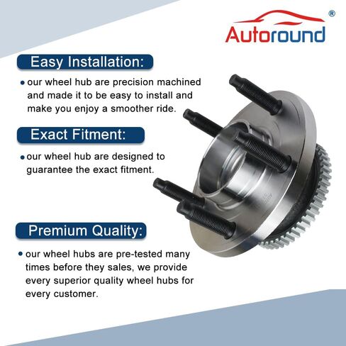 زوج Autoround 513221 محور العجلات ومجموعة المحمل متوافقة مع 2005-2014 فورد موستانج ، 2005-2007 Avanti Avanti مع ABS in Saudi Arabia
