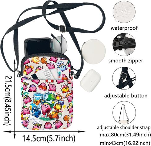 Keychin Kawaii Cartoon Crossbody Game Game Gifts Cartoon Video Game Bag Bag Cartoon Cartoise in Kuwait
