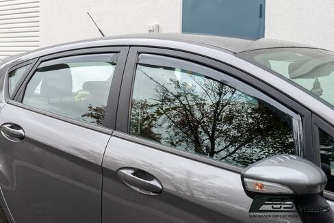 Fits All 2011-2019 Ford Fiesta Hatchback Models | EOS Visors in-Channel Style Smoke Tinted Side Vents Window Deflectors Rain Guards in Saudi Arabia