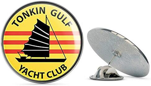Round Tonkin Gulf Yacht Club (Vietnam Maddox USS) Metal 0.75" Lapel Hat Pin Tie Tack Pinback in Saudi Arabia