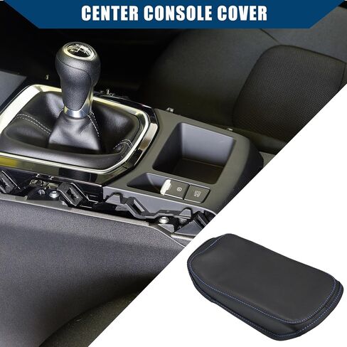 Center Console Armrest Cover for Hyundai Kona 2018-2023 / Car Interior Accessories/Durable Faux Leather / 1 Pcs Black in Saudi Arabia
