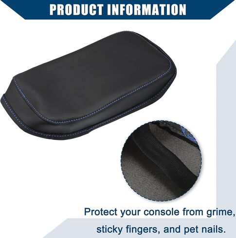 Center Console Armrest Cover for Hyundai Kona 2018-2023 / Car Interior Accessories/Durable Faux Leather / 1 Pcs Black in Saudi Arabia