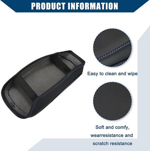 Center Console Armrest Cover for Hyundai Kona 2018-2023 / Car Interior Accessories/Durable Faux Leather / 1 Pcs Black in Saudi Arabia