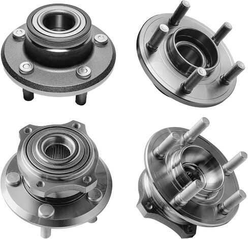 Detroit Axle - Front & Rear Wheel Bearing Hubs for 05-09 Chrysler 300 Dodge 06-09 Charger 05-08 Magnum 2006 2007 2008, 4 Wheel Hub Bearings Assembly Replacement in Saudi Arabia