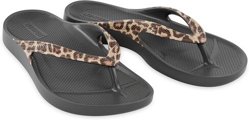 Lightfeet Women Arch Support Flop flops for the Plantar Fasciitis Leopard Print in Kuwait