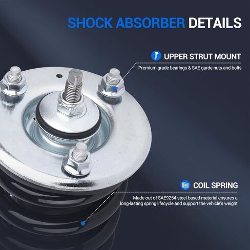 Autoround 171103 Front Complete Strut Assembly Shock Absorber Fit for Nissan Pathfinder 2005-2012/ Xterra 2005-2015 with Coil Spring, 2PCS in Saudi Arabia