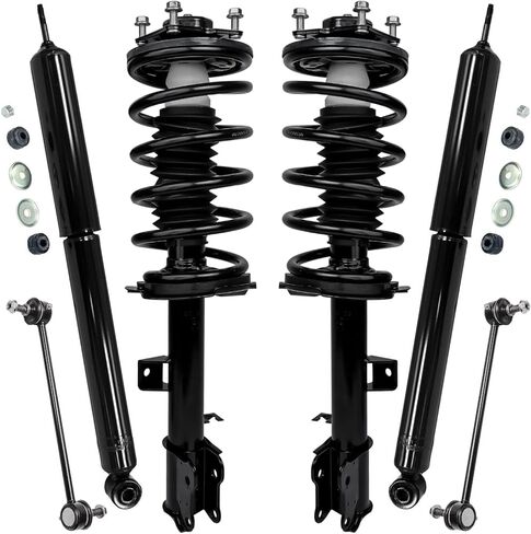 Detroit Axle - 6pc Struts Shocks Kit for Ford 2005-2007 Escape Mercury Mariner 2005-2006 Mazda Tribute, 2 Front Struts with Coil Springs 2 Front Sway Bars 2 Rear Shock Absorbers 2005 2006 Replacement in Saudi Arabia