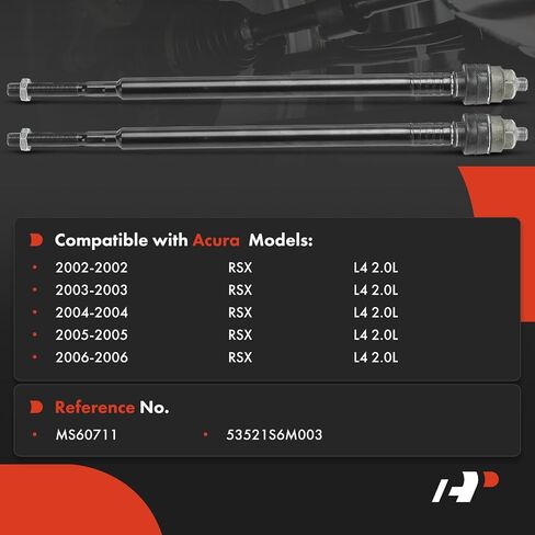 A-Premium 2 X ROD Inner Tie Rod ، متوافق مع Acura RSX 2002 2003 2004 2005 2006 in Kuwait