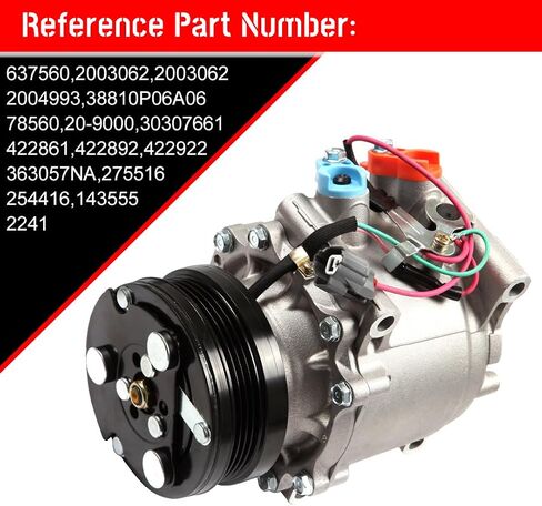 cciyu Air Conditioning Compressor Replacement for Honda Civic CR-V 1.5L 1994-2001 Replaces AC Compressor for Car 4 Grooves TRS090 in Saudi Arabia