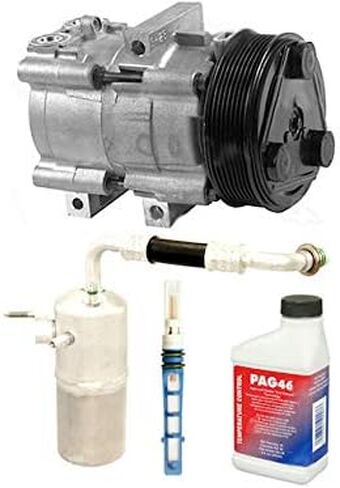 A/C Compressor Kit - with Compressor, Accumulator, Orifice Tube, Oil, and O-Rings - Compatible with 1998-2002 Ford F-150 5.4L 4.6L V8 (From 4/23/1998) in Saudi Arabia