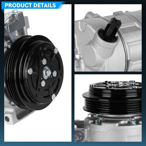 TadaMark A/C Air Conditioner Compressor with Clutch Fit for Ford Mustang Ecoboost 2.3L 2015-2024 2015 2016 2017 2018 2019 2020 2021 2022 2023 2024 Replace for CO-11482C, 168310, FR3Z19703A in Saudi Arabia