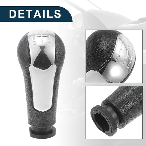 5 Speed Manual Gear Shifter Knob for Chevrolet Spark Durable | Front Automotive Gearbox Stick Shifter Lever Knob Chrome Silver Tone Plastic 1 Pcs in Saudi Arabia