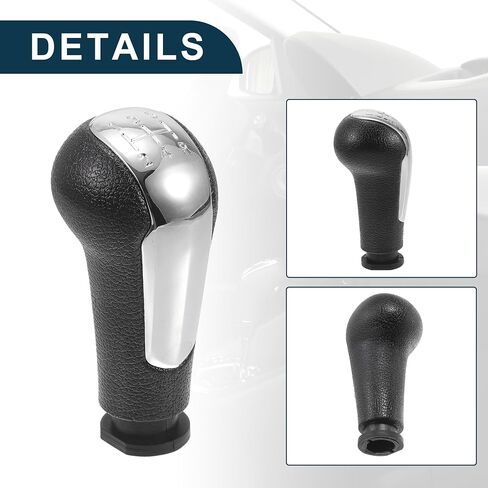 5 Speed Manual Gear Shifter Knob for Chevrolet Spark Durable | Front Automotive Gearbox Stick Shifter Lever Knob Chrome Silver Tone Plastic 1 Pcs in Saudi Arabia