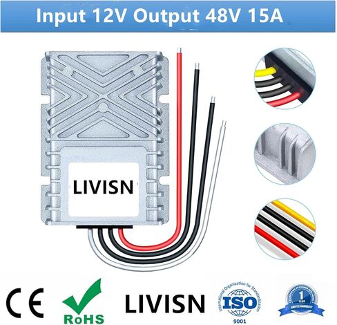 New Heavy Duty Voltage Converter Regulator DC/DC DC 12V Step-up to DC 48V 15A 720W Car Truck Power Boost Transformer (15A 720W) in Kuwait