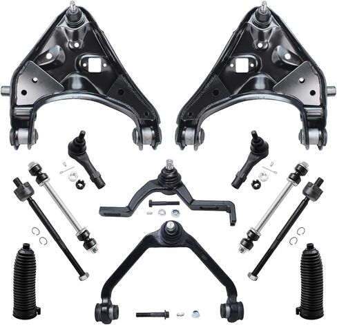 Detroit Axle - Front End 12pc Suspension Kit for Ford Explorer Ranger Mazda B2300 B2500 B3000 B4000, Lower & Upper 4 Control Arms w/Ball Joints Inner & Outer 4 Tie Rods 2 Boots 2 Sway Bars Replacement in Saudi Arabia