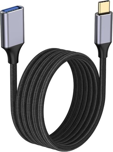 Pastall USB Female to USB C Male Cable Adapter(2M/6.6 Ft),USB C Male to USB a Female Adapter,USB C to USB 3.0 Adapter,USB C Female to USB a Male for Phone/Laptop/Tablet/Switch USB C Device in Kuwait