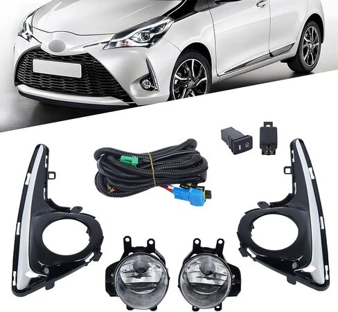 زوج Lablt زوج من استبدال ضوء الضباب لـ Yaris Vitz 2018 2019 2020 يمين الجانب الأيسر يقود مصابيح الضباب in Saudi Arabia
