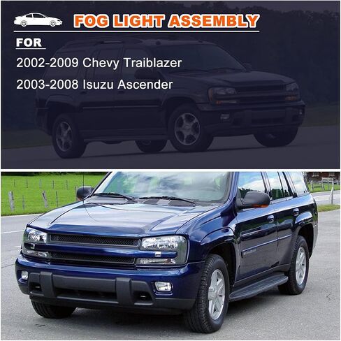 Nixon Offroad Fog Lights for Chevy Trailblazer 2002-2009 for Isuzu Ascender 2003-2008 Fog Lamp Set Driving Fog Light Assembly Replacement 1 Pair in Saudi Arabia