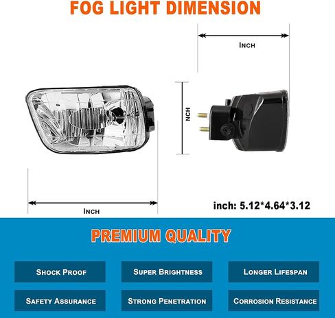 Nixon Offroad Fog Lights for Chevy Trailblazer 2002-2009 for Isuzu Ascender 2003-2008 Fog Lamp Set Driving Fog Light Assembly Replacement 1 Pair in Saudi Arabia