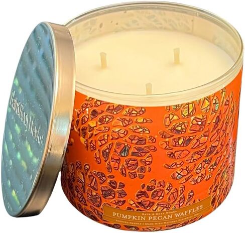 Bath & Body Works Pumpkin Pecan Waffles 3-Wick Scented Candle 14.5 oz in Saudi Arabia