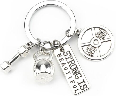 Fitness Keychain,Gym Keychain with Dumbbell Design,Car Key Chain Accessory,Motivational Gifts for Gym Lovers in Saudi Arabia