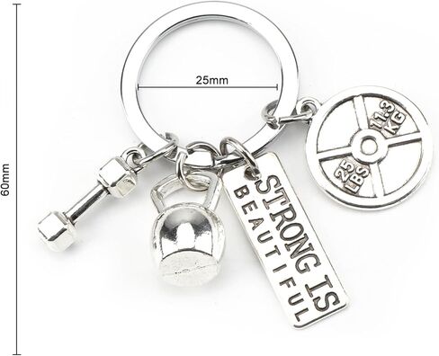 Fitness Keychain,Gym Keychain with Dumbbell Design,Car Key Chain Accessory,Motivational Gifts for Gym Lovers in Saudi Arabia