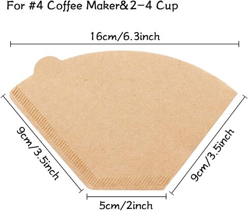 YQL #4 Cone Coffee Filters for Ninja Coffee Maker,Coffee Filters 4 Disposable Coffee Filters Fit for for Ninja DualBrew Pro Ninja Coffee Bar Brewer(200 Count) in Saudi Arabia