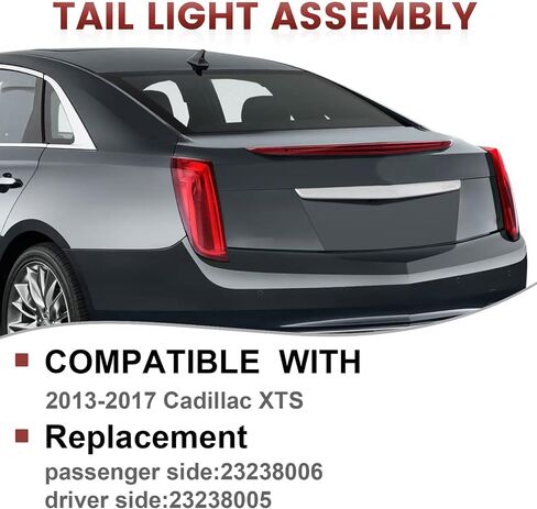 LED Tail Lights Assembly Compatible with 2013-2017 Cadillac XTS,Left Driver Side Rear Light Taillights Replacement # 23238005 in Kuwait