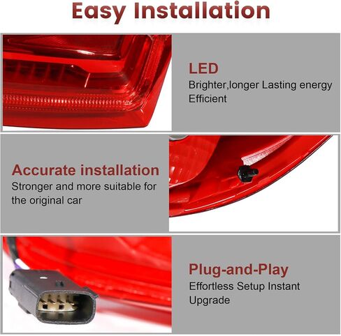 LED Tail Lights Assembly Compatible with 2013-2017 Cadillac XTS,Left Driver Side Rear Light Taillights Replacement # 23238005 in Kuwait