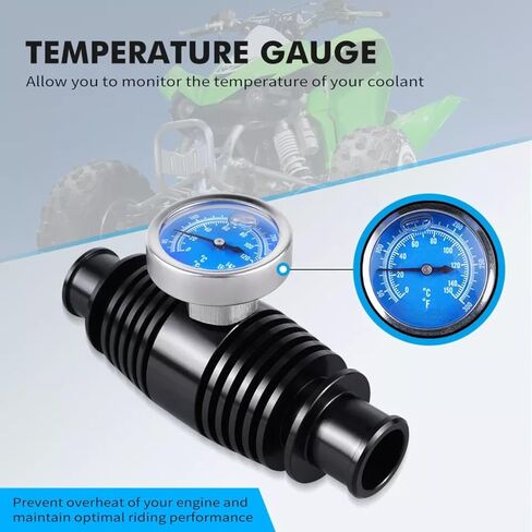 Radiator in-Line Super Cooler Replacement for Yamaha for Raptor for Rhino for Grizzly 700 YFZ450 (Blue) in Saudi Arabia