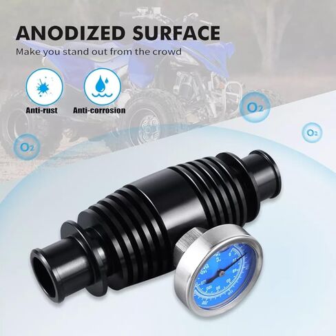Radiator in-Line Super Cooler Replacement for Yamaha for Raptor for Rhino for Grizzly 700 YFZ450 (Blue) in Saudi Arabia