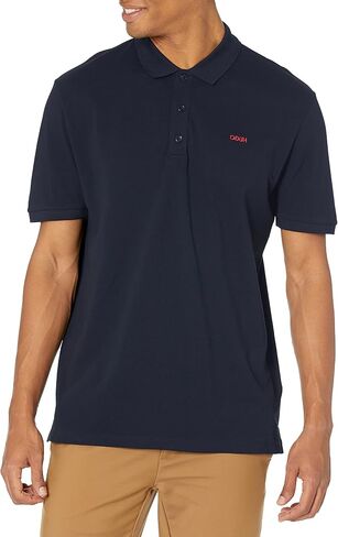 Hugo Men Fit Pitcated Logo Logo Shirt Shirt Shirt Shirt in Kuwait
