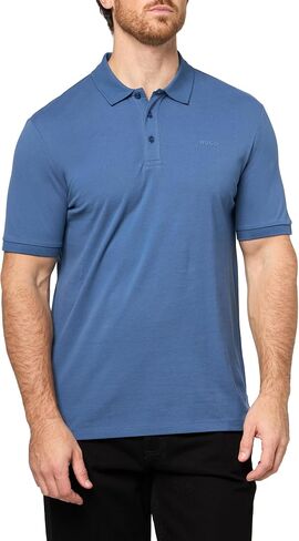 Hugo Men Fit Pitcated Logo Logo Shirt Shirt Shirt Shirt in Kuwait