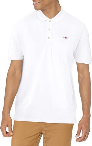 Hugo Men Fit Pitcated Logo Logo Shirt Shirt Shirt Shirt in Kuwait