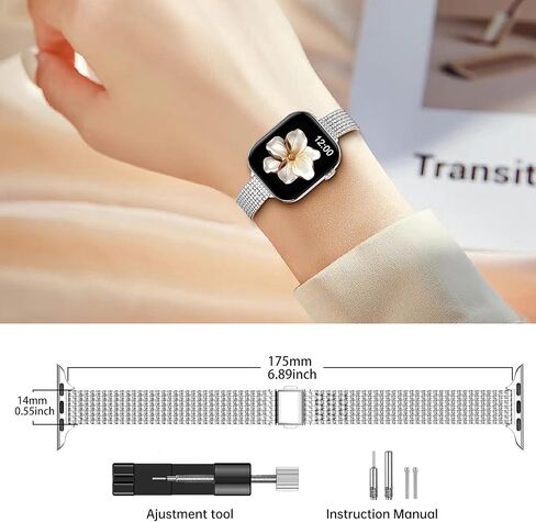 MioHHR Slim Metal Bands Compatible with Apple Watch Band 38mm 40mm 41mm 42mm(Series 10),Thin Stainless Steel Replacement Strap for Women iWatch Bands Series 9 8 7 6 5 4 SE 3 2 1,Silver in Kuwait