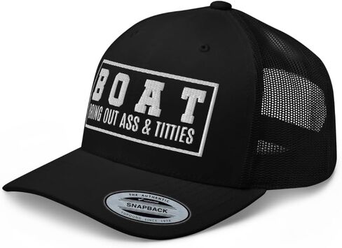 NG Boat Bring Out Ass and Titties Curved Bill Trucker Hat Mid Crown Adjustable Funny Adult Humor Cap in Saudi Arabia
