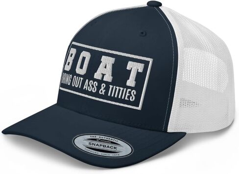NG Boat Bring Out Ass and Titties Curved Bill Trucker Hat Mid Crown Adjustable Funny Adult Humor Cap in Saudi Arabia