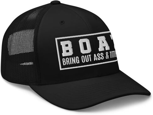 NG Boat Bring Out Ass and Titties Curved Bill Trucker Hat Mid Crown Adjustable Funny Adult Humor Cap in Saudi Arabia