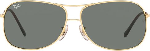 Ray-Ban Man Sunglasses Gold Frame ، Green Classic G-15 Lenses ، 64mm in Saudi Arabia