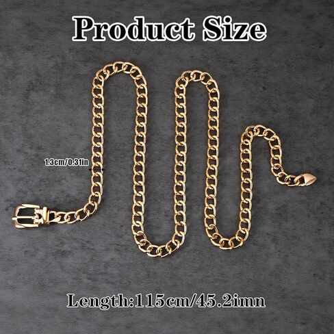 Waist Chain Belt Women Ladies Adjustable Body Waist Link Belts Fashion Multilayer Chain Belts Gold Metal Waist Chain for Jeans Dresses Sweater Coat Supplies in Kuwait