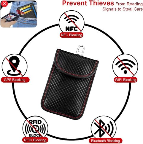1 Pack Faraday Bag for Key Fob, Enhanced Car Blocking Pouch, Anti-Theft Faraday Cage Key Fob Protector in Saudi Arabia